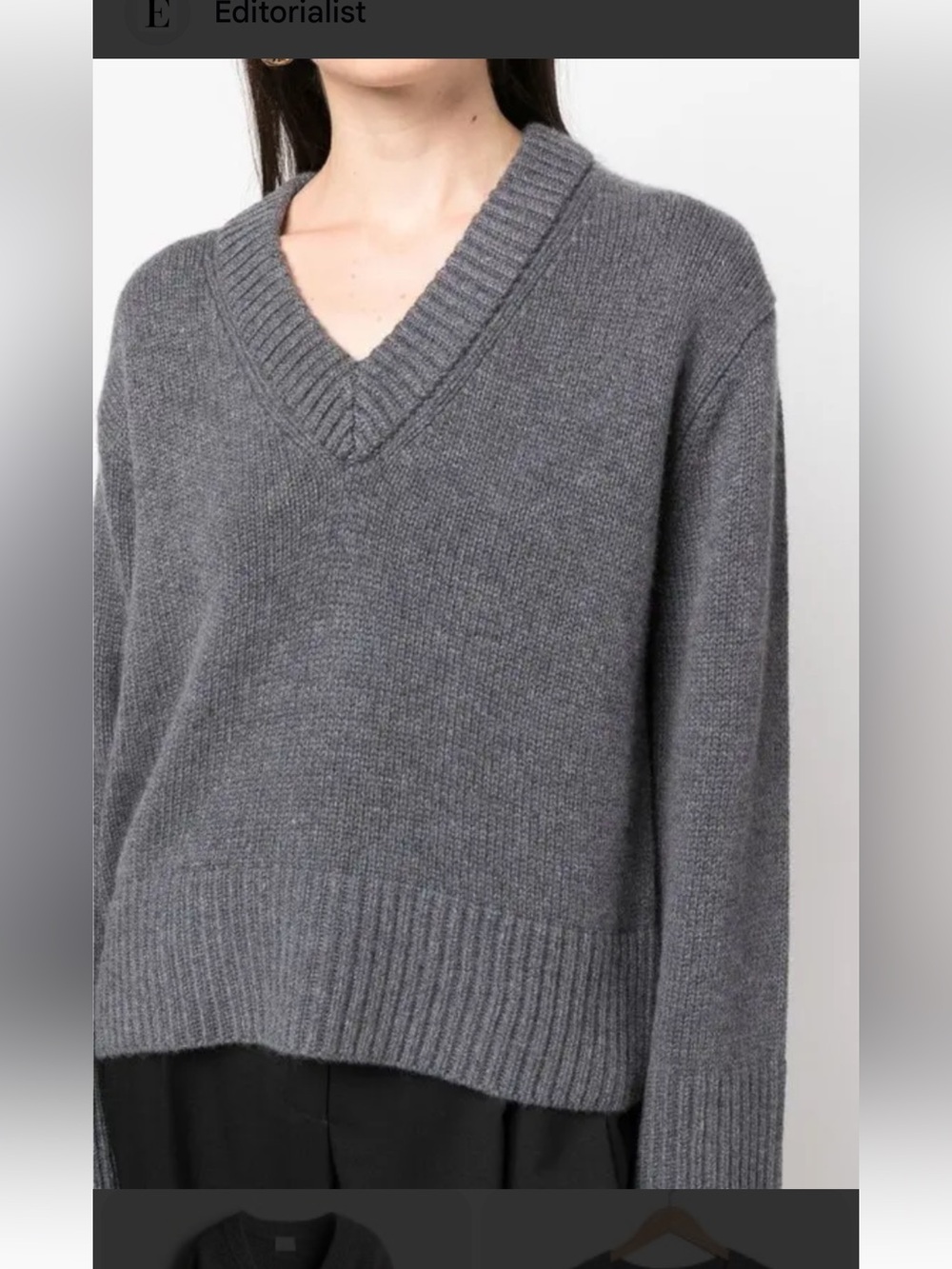 THEORY v neck cashmere sweater